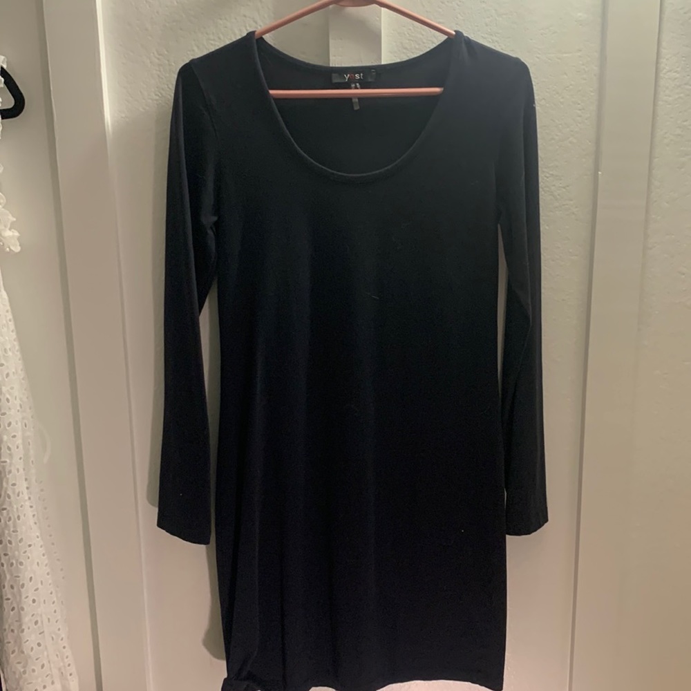 Navy blue slim fit dress